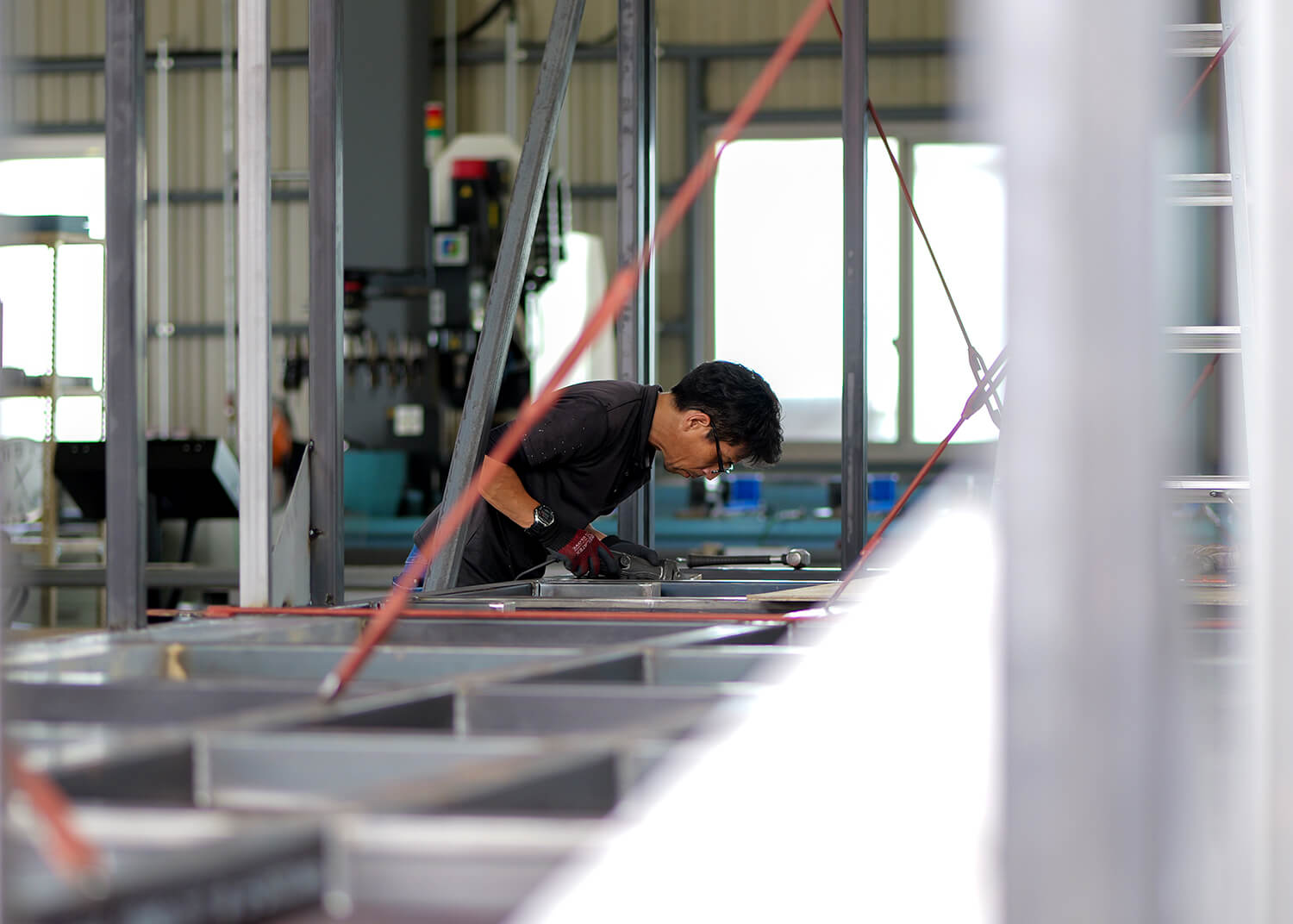 トレーラーハウス製造作業風景