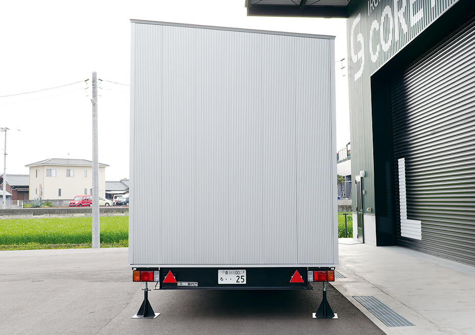 最大幅3500mmでのトレーラーハウス製作が可能